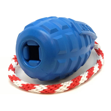 USA - K9 Grenade Durable Rubber Dog Chew Toy With Rope | Dog Toys | pethousekh