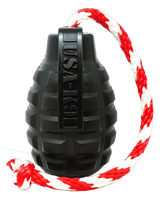 USA - K9 Grenade Durable Rubber Dog Chew Toy With Rope | Dog Toys | pethousekh