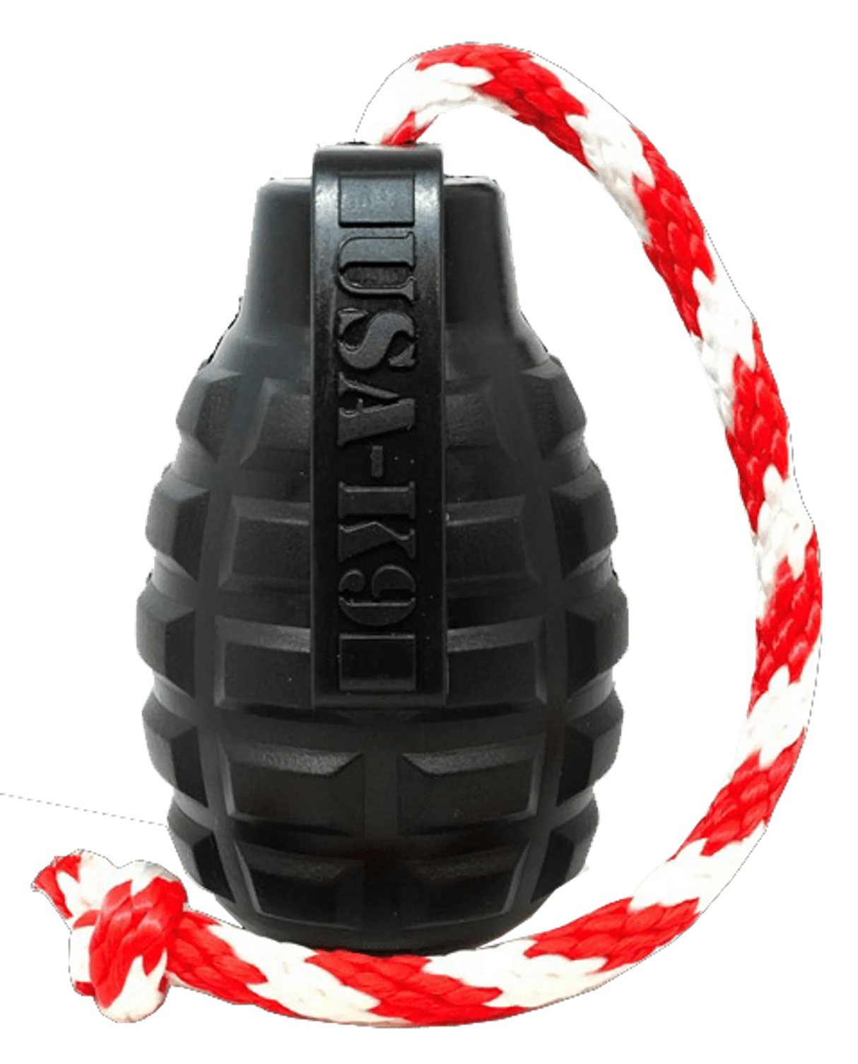 USA - K9 Grenade Durable Rubber Dog Chew Toy With Rope | Dog Toys | pethousekh