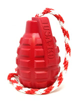 USA - K9 Grenade Durable Rubber Dog Chew Toy With Rope | Dog Toys | pethousekh