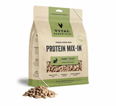 Vital Essentials(R) Freeze - Dried Raw Rabbit Protein Mix - In Meal Topper for Dogs, | Food Toppers | pethousekh